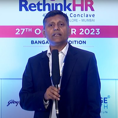 Sudhir Patro, Head of New Business, HCL Healthcare India at RethinkHR Conclave 2023, Bangalore